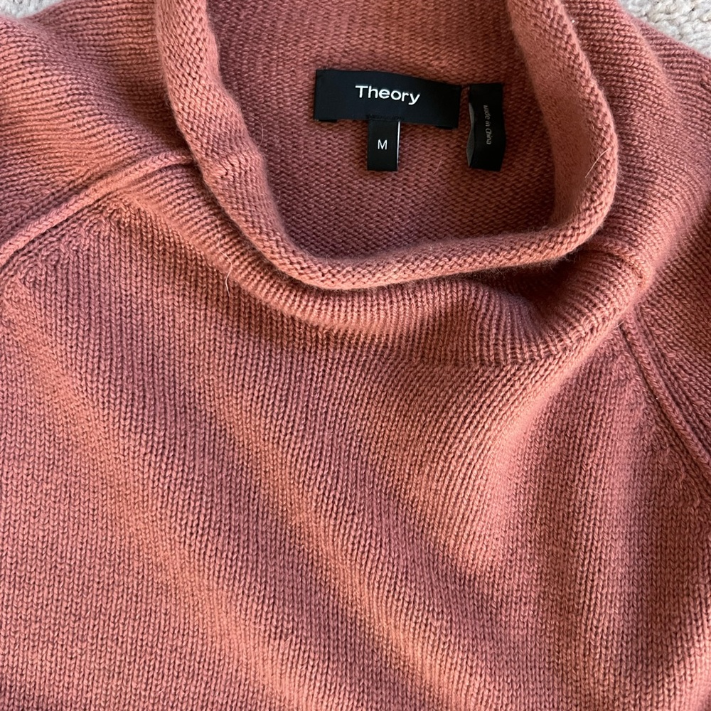 Salmon Pink Theory 100% Cashmere Sweater